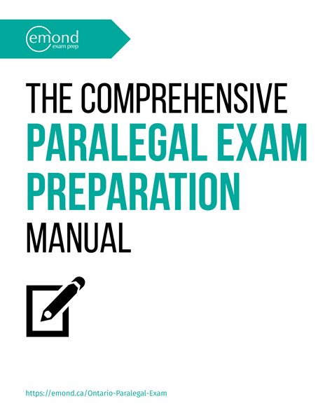 The Comprehensive Paralegal Exam Preparation Manual